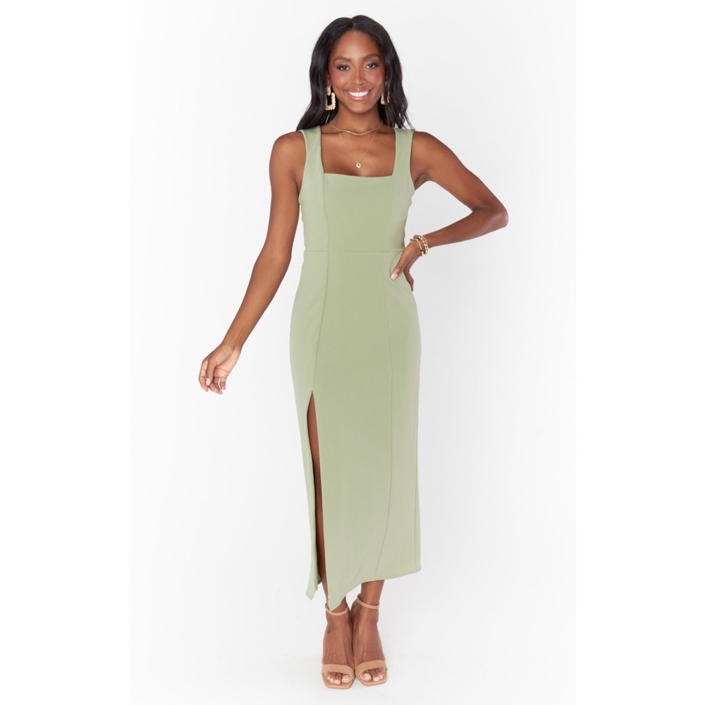 Show Me Your Mumu Eden Midi in Moss Green Stretch size S